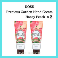 Set of 2 KOSE Precious Garden Hand Cream Honey Peach Scent 70g Made in Japan