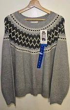 Weatherproof Vintage Gray Ladies Sweater Size Large / New With Tags