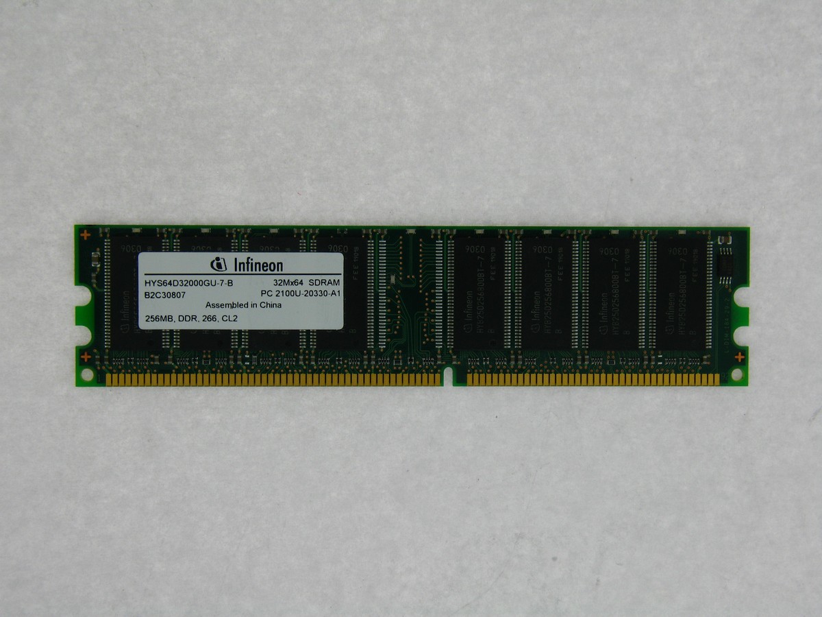 HYS64D32000GU-7-B 256MB DDR PC2100 266MHZ 184PIN DIMM NON-ECC LOW DENSTIY