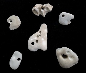 Hag Stone, Fairy Stone, Hex Stone, Naturally Formed, Beach Rock with Hole, Lot 
