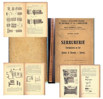 1912-SCHLOSSEREI Eisenverschlüsse-Jalousien & Banner-R Champly-Chiavi Schloss Eisen