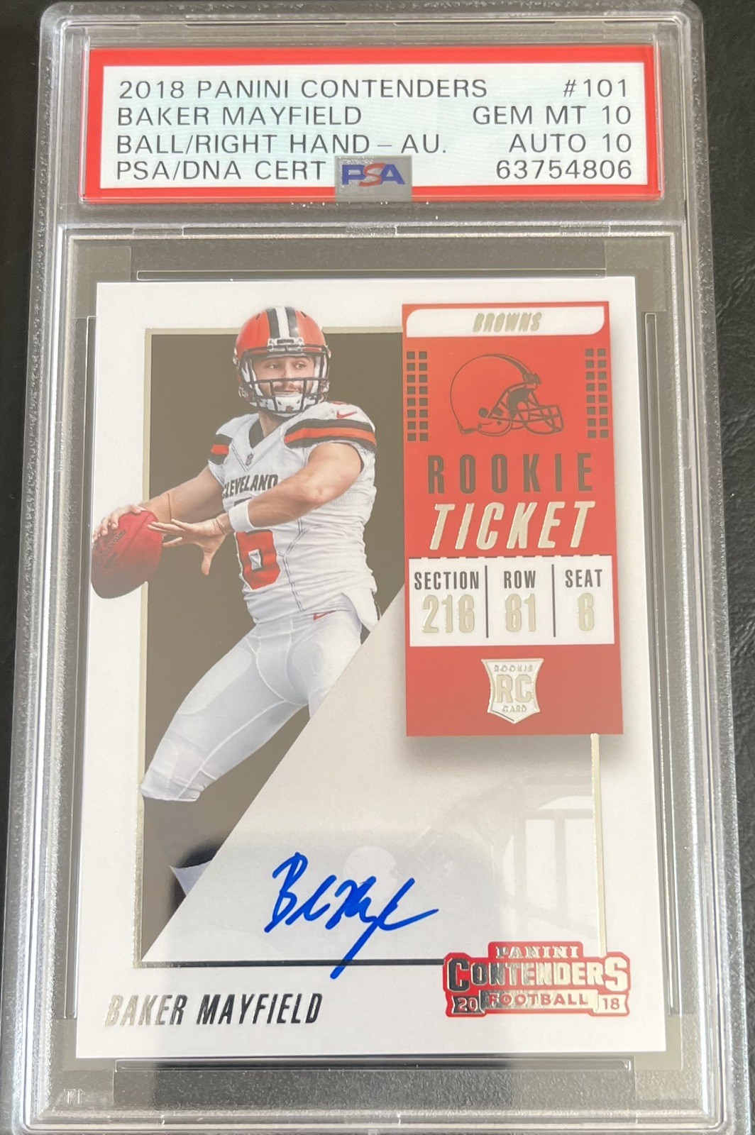 Baker Mayfield Panini Contenders #101 Autograph