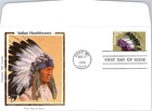 S08-2388, INDIAN HEADDRESSES, COLORANO SILK FDC