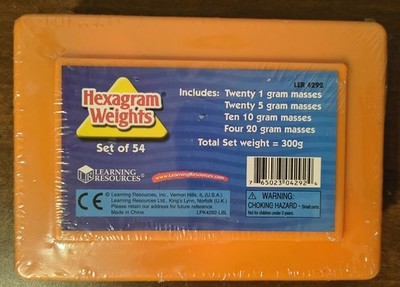 Learning Resources Hexagram Weights LER4292 Set of 54 Pieces with Case