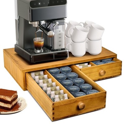 K Cup Storage Organizer,Wood Coffee Pod and Tea Bag Holder,Kcup Drawer Coffee...