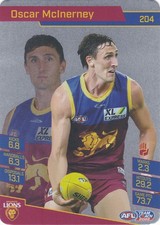 2022 Teancoach OSCAR McINERNERY Silver parallel card #204 Brisbane Lions