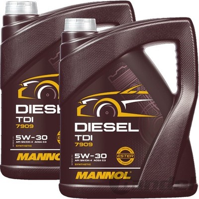 10L MANNOL SAE 5W30 Diesel TDI Motoröl passend für VW 505.01 BMW LL-04 MB 229.52