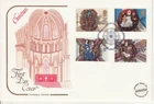 GB Stamps First Day Cover Christmas / Xmas Church Roof Bosses wood COTSWOLD 1974
