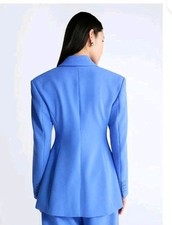 Devil Wears Prada Scoop Collection Women Blazer Cerulean Blue Sz-L NWOT