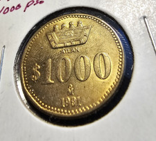 Uncirculated 1000 Pesos Denomination Mexican Coins (1905-Now