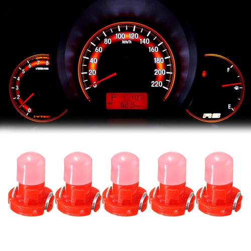 10x Red T3 Neo Wedge Car LED Bulbs Cluster Instrument Dash Climate Base Light - Picture 7 of 11