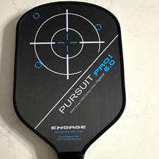 Engage Pursuit Pro1 6.0 Pickleball Paddle Raw T700 Carbon Fiber Hybrid Black