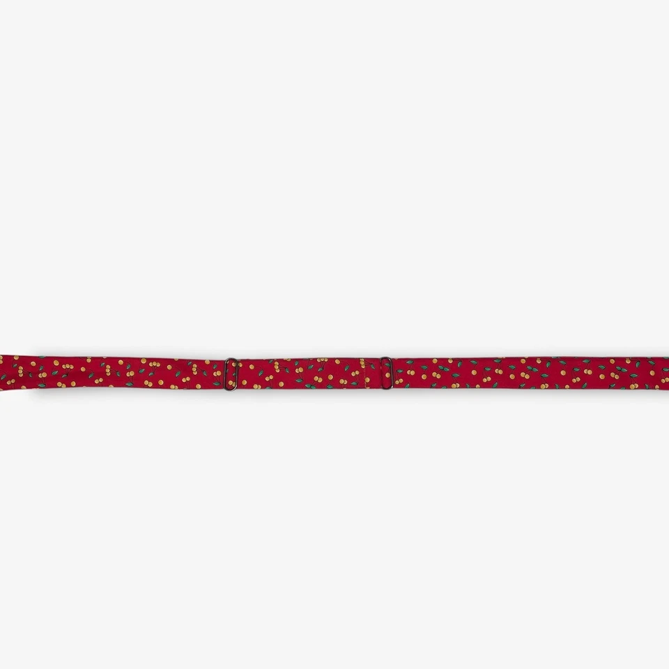Pajarita clásica de seda pura con estampado de cereza roja amarilla Robert Talbott para hombre 2,5" Foto 3 de 4