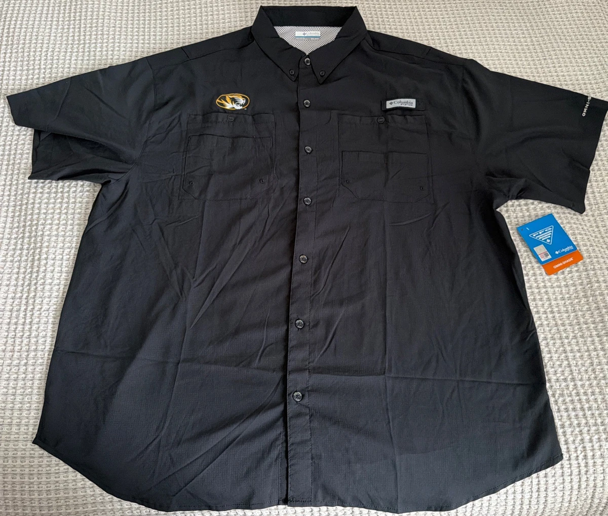 Chemise Columbia Tamiami Homme XL - Missouri Tigers Noir (occasion Parfait état)