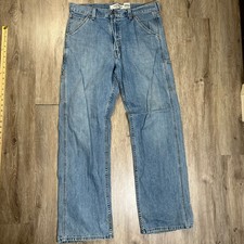 VTG Levis Carpenter Pants Mens 34x34 Loose Straight 100 Cotton Y2K Blue