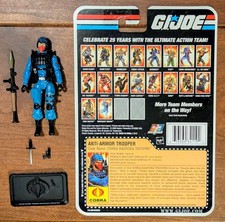 GI JOE Cobra casi nuevo/m Bazooka Trooper 2008 V1 tarjeta completa y de archivo 25 aniversario
