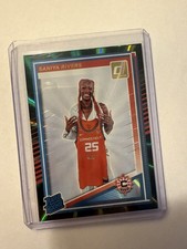 2025 Panini Donruss WNBA 92 Saniya Rivers Rated Rookie Green Laser RC
