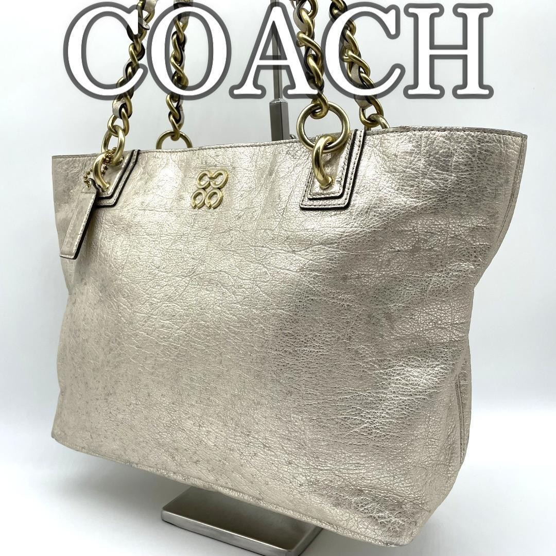 Coach Leather Tote Bag 16438 Authentic Pre-Owned 38x23x13cm