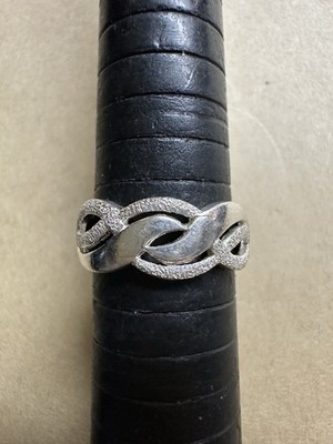 Gemustertes Wellenband Sterlingsilber 