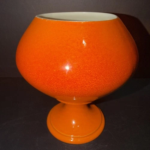 Royal Haeger MCM  Mandarin Orange Ceramic Art Pottery planter Mold#344 7-1/2" H