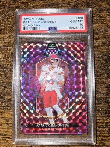2024 Mosaic Patrick Mahomes II Camo Pink Prizm SP Chiefs PSA 10 Gem Mint 💎