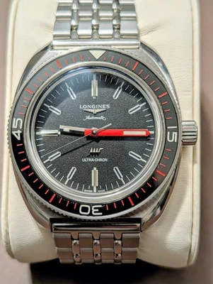 2023 Longines Ultra-Chron Auto SS Chronometer 43 mm Back Dial Watch (L28364526)