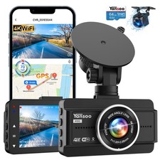 Dash Cam Front and Rear, 4K Full HD Dual Dash Camera for Cars, Free 64GB Card...