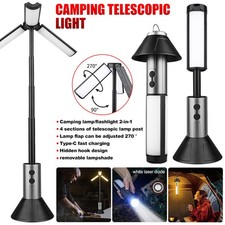 Portable LED Camping Torch Rechargeable Lantern Telescopic Night Light Tent Lamp