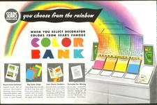 Sears Roebuck Color Bank Paint Selector folder 1947