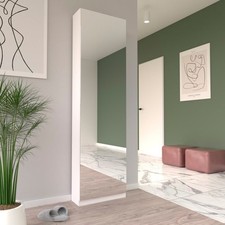 Scarpiera Alta Con Specchio 1 Anta 50x20x180 h Runa Armadio Portascarpe Alto