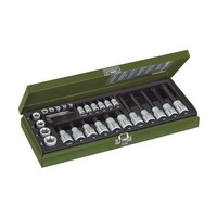 "Proxxon 23103 SteckschlüSsel-Satz Tx 1/4\"+1/2\" 29-Teilig Im Stahlkasten"