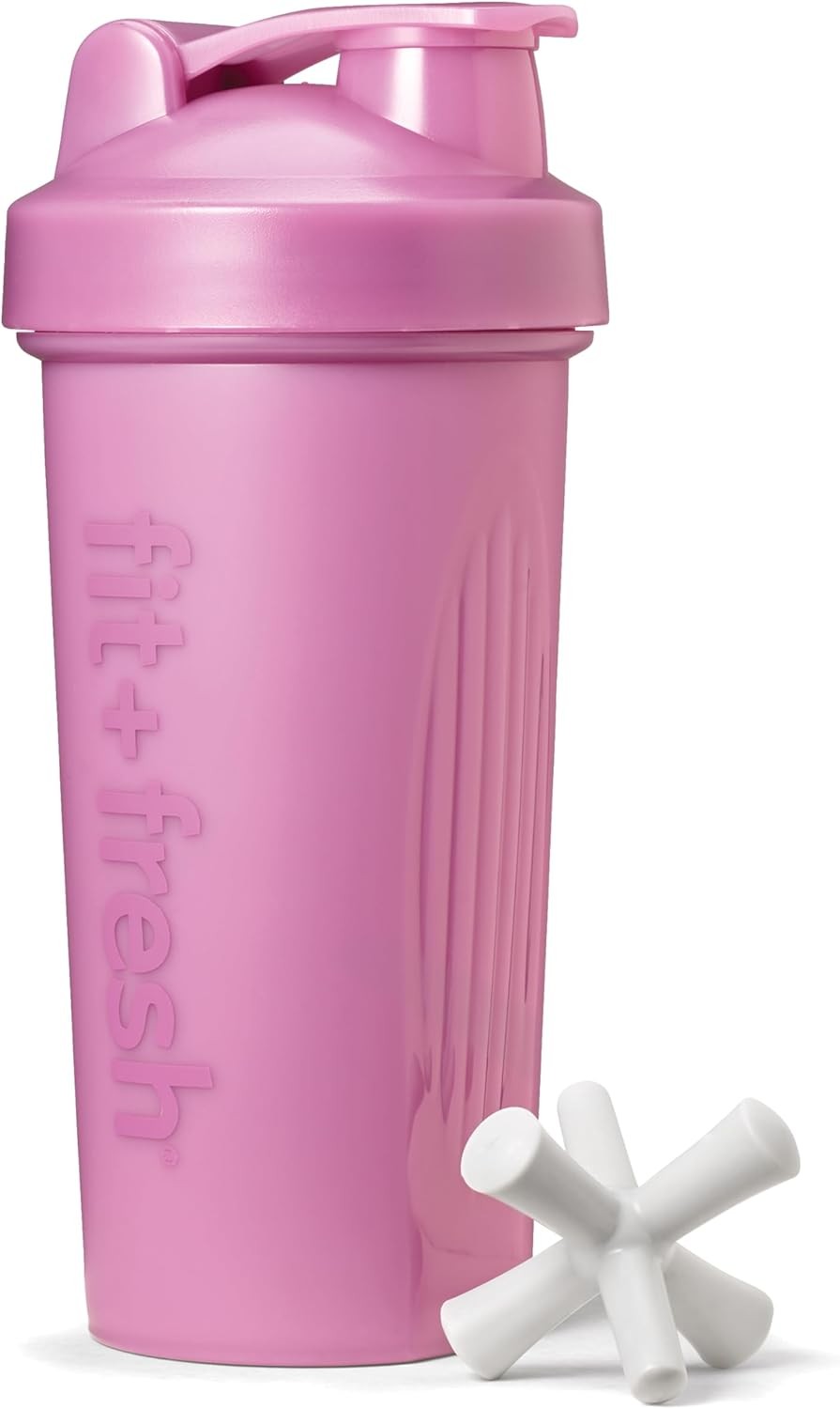 Fit & Fresh Shaker Bottle, Leak Proof Sports Blender Bottle 