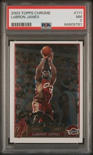 2003 Topps Chrome LeBron James #111 PSA 7 Rookie Card RC GOAT HOF