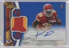 2013 Topps Finest Rookie Blue Refractor 11/99 Knile Davis #RAP-KD Patch Auto w3h