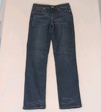 Lands End Mid Rise True Straight Jeans Women's 4 Blue 40" Long Review Photos