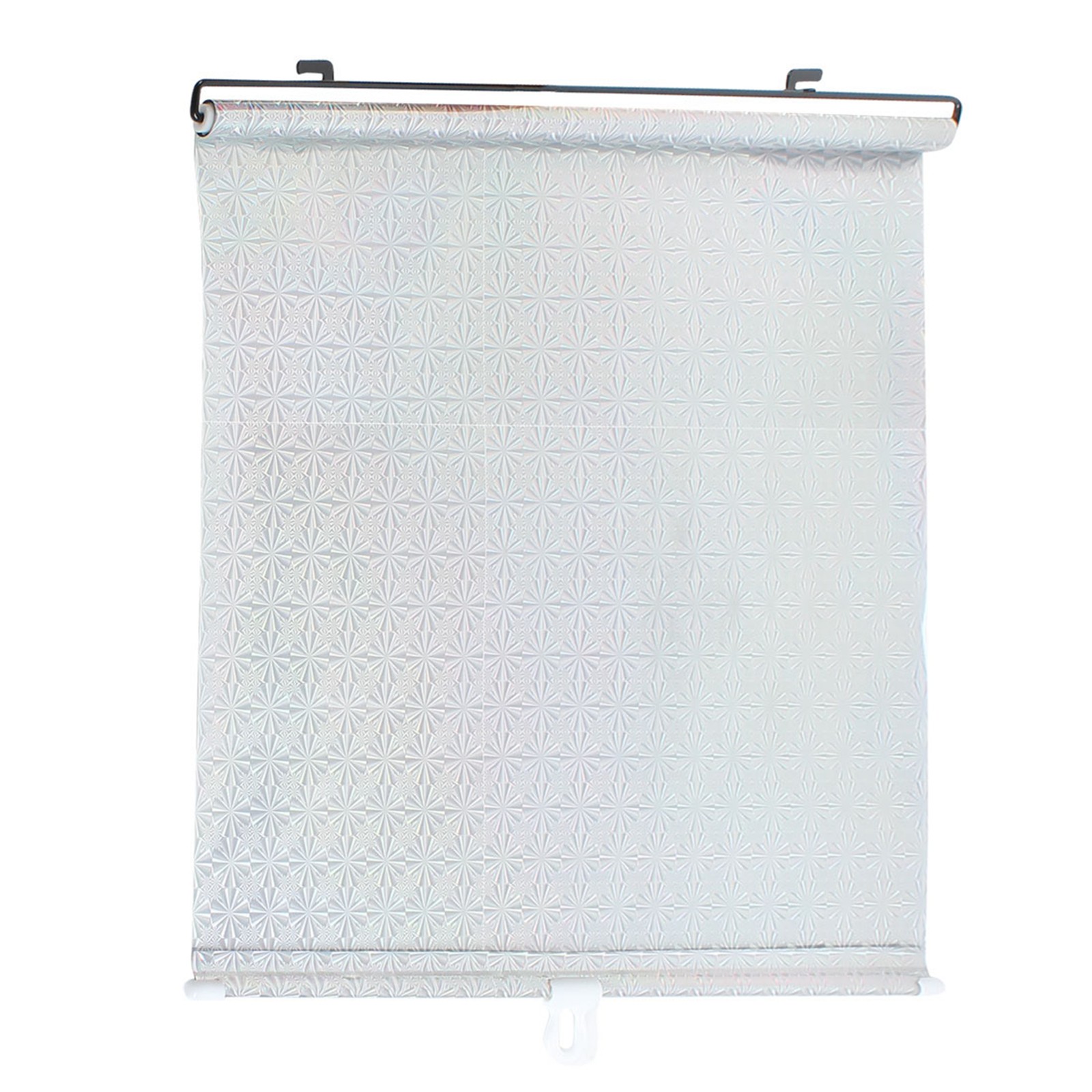 Pare-soleil rétractable blanc à pois argentés pour chambre d'enfant et bureau