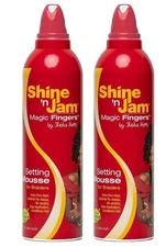 Ampro Shine n Jam Magic Fingers Hair Setting Mousse 12 fl oz, Pack of 2