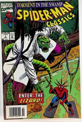 Spider-Man Classics #7 Torment In The Swamp Lizard Marvel Comic 1993 Newsstand