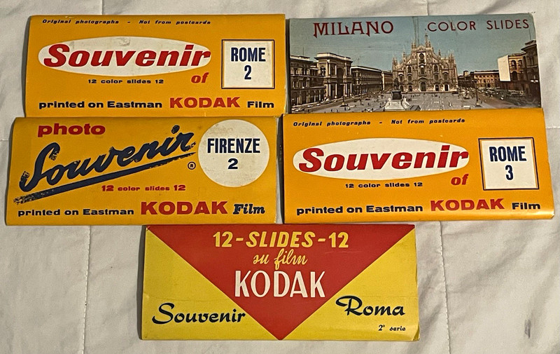 Vintage Kodak Italy 35mm Color Slide Lot Rome Firenze Milano 60 Slides