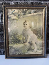 Antique 1920-1930 Zula Kenyon Art Print Original The Home Of The Bluebird