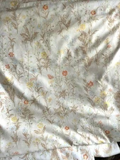 Vintage Sears Roebuck Perma-Prest Full Flat Sheet Floral Muslin USA