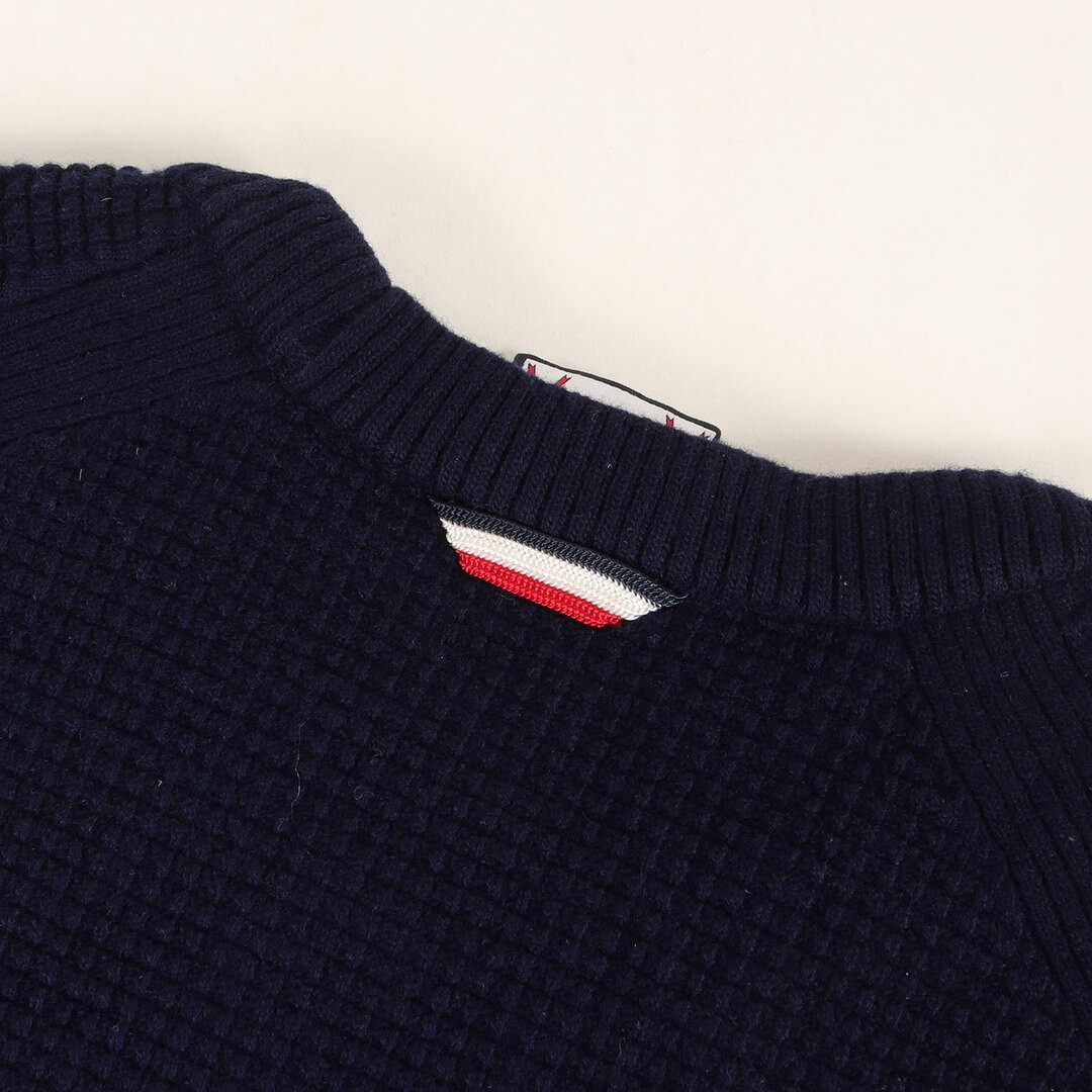 MONCLER GAMME BLEU Gum Blue Knit Navy Size: M Tri Color Ribbed Used BEEG-0 thumbnail 4