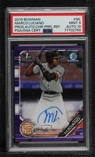 2019 Bowman Chrome Prospect Purple Refractor Marco Luciano PSA 9 MINT Auto 0i7r