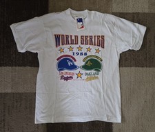 Vintage 1988 LA Dodgers Vs Oakland Athletics MLB World Series Size XL NEW W TAGS