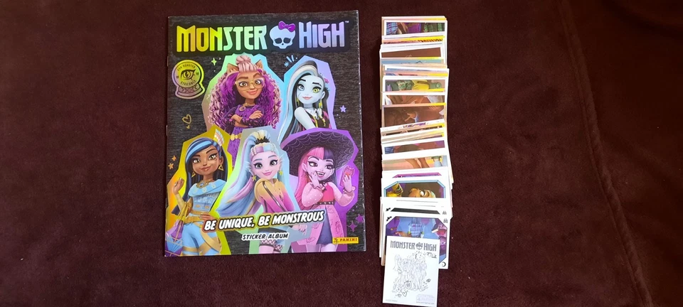 MONSTER HIGH BE UNIQUE BE MONST -PANINI-2024- ALBUM VIDE + 176 STICKERS A COLLER - Photo 1/2