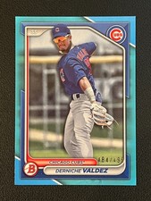 Derniche Valdez 2024 Bowman Prospect Sky Blue Parallel /499 Cubs 