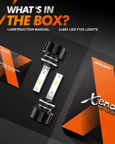 880 LED Fog Driving Light Bulbs 881 899 Xenon White 6000K Super Bright SEALIGHT - Picture 6 of 8