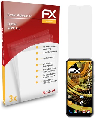 Pack De 3 Films Protecteurs D'écran AtFoliX Pour Oukitel WP5 - Anti-choc, Anti-reflets, Mat - Fabriqué En Allemagne