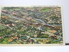 Linen Postcard Chevrolet Motor Co Flint Michigan Posted 1943 Pub Curt Teich D639