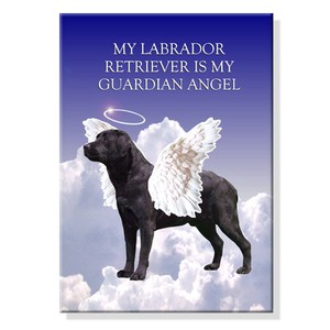 Black Labrador Guardian Angel Fridge Magnet New Dog Ebay
